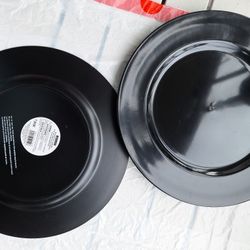 Black Charger Plates Set Of 4 