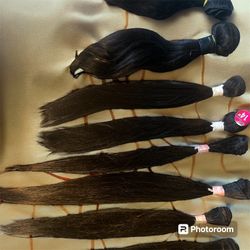 Human hair wefts
