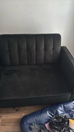 Black sofa couch