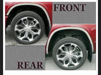 Brand New 2019 - 2024 Dodge Ram 1500 2500 3500 Stainless Steel Wheel Well Accent 4Pc - Part # WQ59935