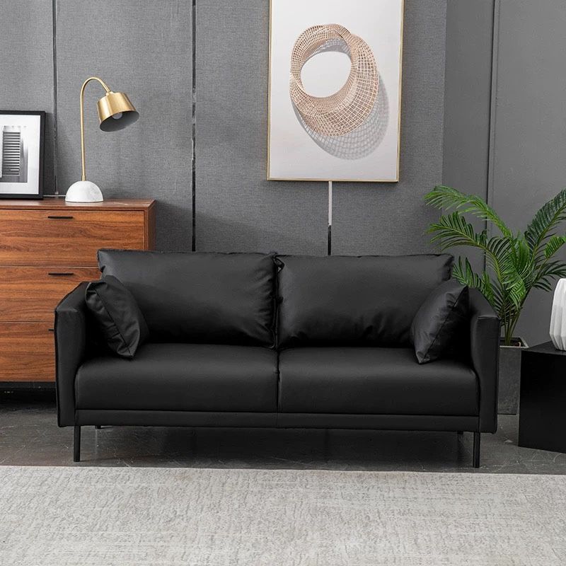 Faux leather double sofa