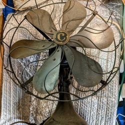 Beautiful Working Vintage Antique COMMANDAIR #2407 Oscillating Fan 6 Blade In Kent