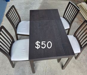 IKEA Ekadalen Table with four chairs