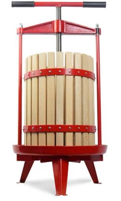 New!! Fruit  Wine Cider Press - Solid Wood Basket- 4.75 Gallon/18L-T Handle Bar-More Stable-Vintage traditional juicer,Apple Grape