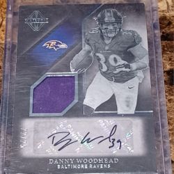 Danny Woodhead 22/25  Autographed Signed 2018 Huskers Ravens 