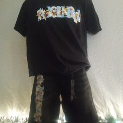Amiri Short Set Jean Shorts. Shirt Size Med Shorts Size32
