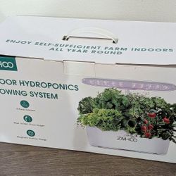 NIB ZMHCO Indoor Hydroponics Growing System, 8 Pods Herb Smart Garden TY001
