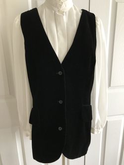 Ann Taylor black velvet vest size 12