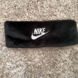 Nike Faux Fur Headband Black