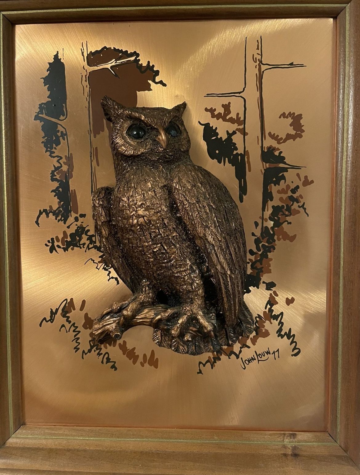 ZULU WARRIOR John Louw 3D アート 当時物 壁掛け 銅板 【公式通販】