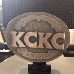 KCKC AN 1350 Country Music Radio Station Belt Buckle , Vintage 1908s USA $25