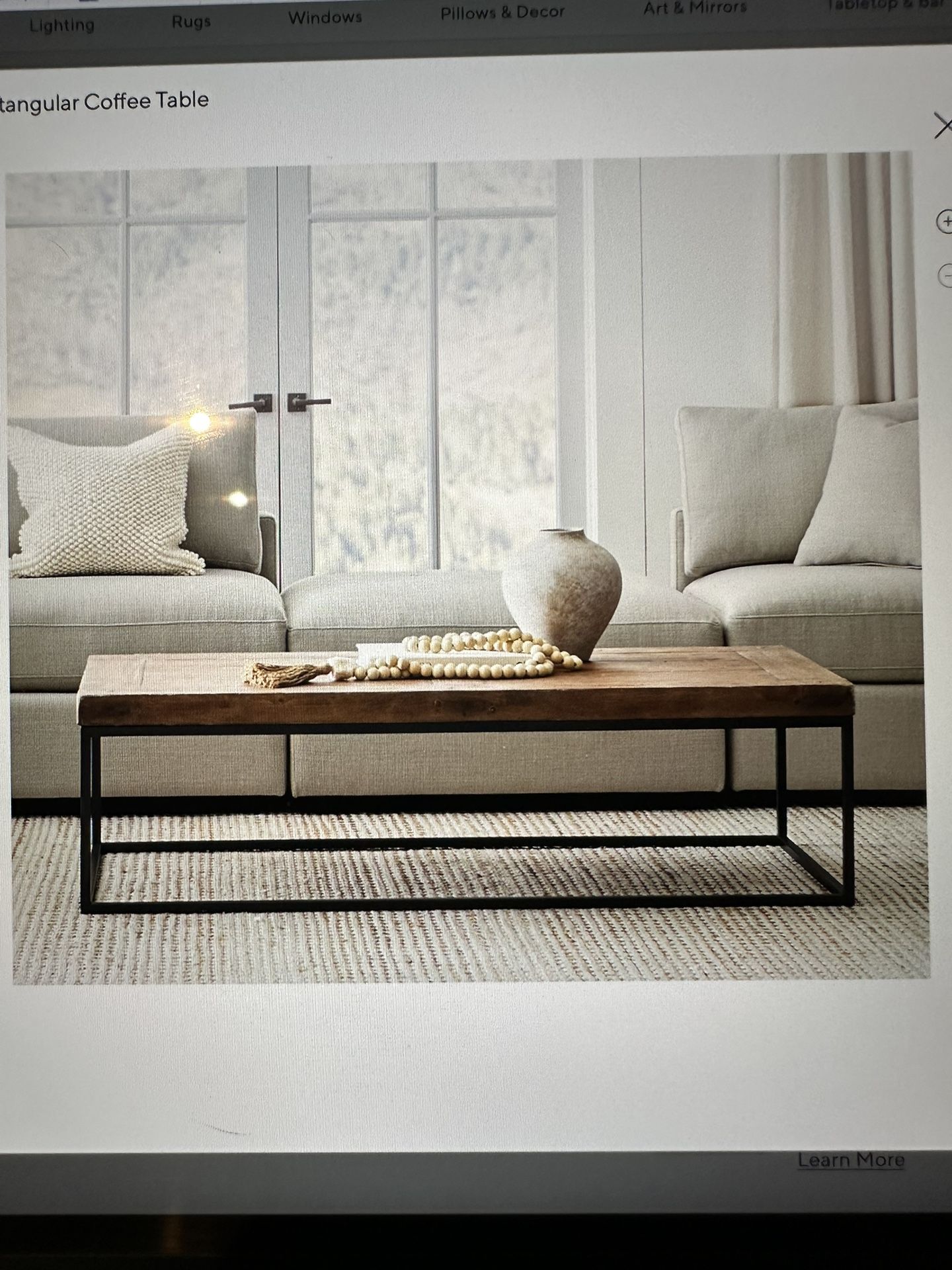 Pottery Barn Malcolm Coffee Table - FREE