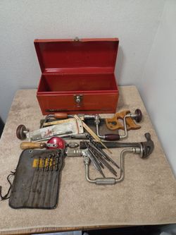 Vintage Hand Tool Lot with Waterloo Toolbox