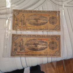 Gobierno Provisional De Mexico. Billete De Un Peso Del Año 1914 $22 Dlrs Cada Uno