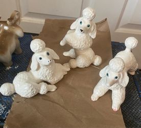 Vintage ceramic Poodles