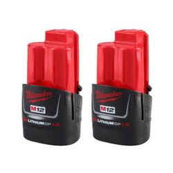 MILWAUKEE M12 12-Volt 1.5 Ah Lithium-Ion Compact Battery Pack (2-Pack) (Model: 48-11-2411)