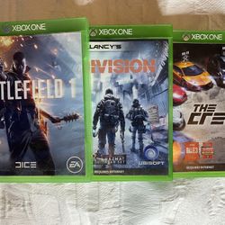 Xbox 360 Game Bundle - The Crew • The Division • Battlefield 1