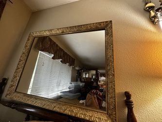 Large Ornate Gold Mirror 
