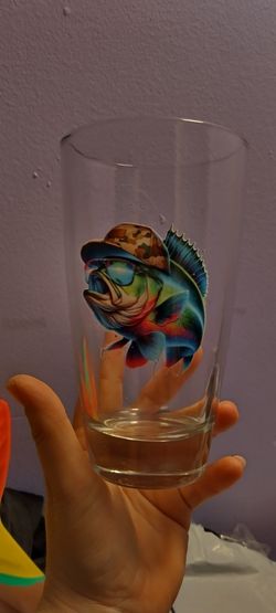 Fishing Bass Glasses Customized 