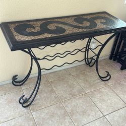 Mosaic table / wine rack