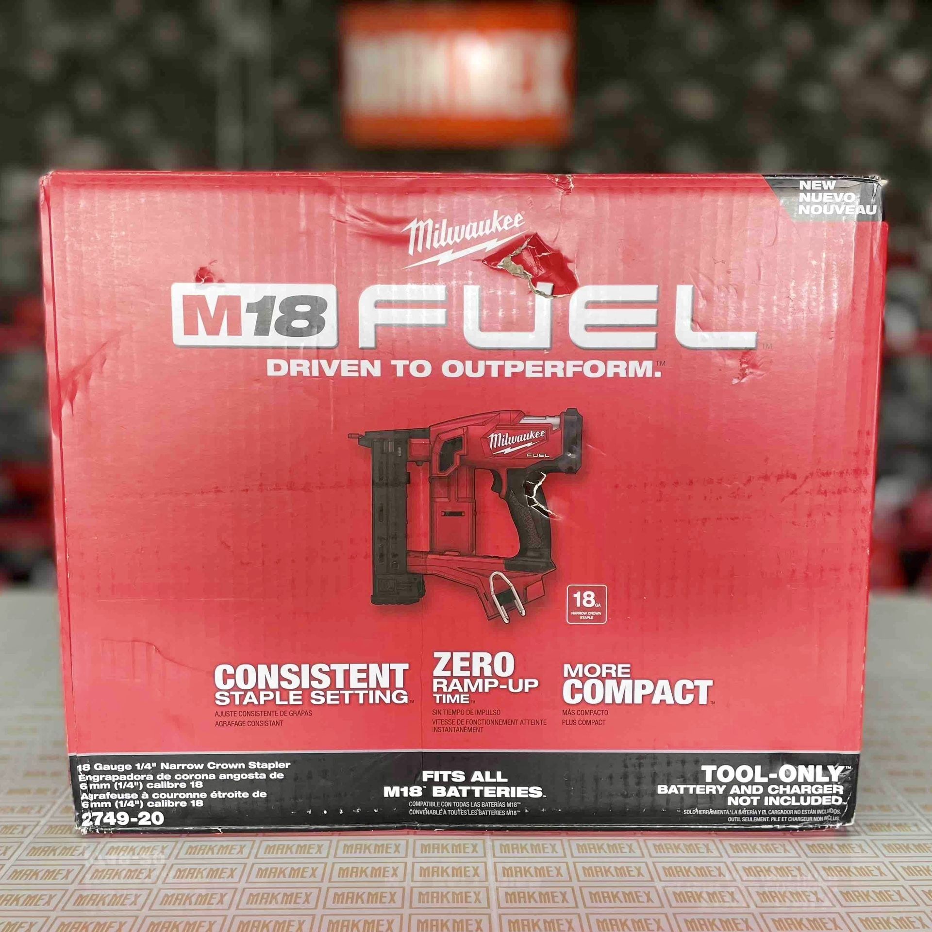 Milwaukee M18 FUEL 18-Gauge 1/4 in. narrow crown stapler