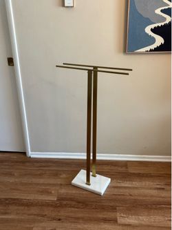 Marble, Gold Towel Rack