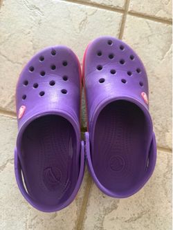 💜 Kids Crocs Classic Clogs – Purple & Pink – Size 12/13