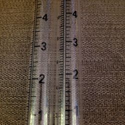 5" Capacity Rain Gauge Glass Replacement Tube with Lip for Yard Garden (2)