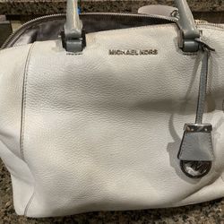 Michael Kors White Leather Purse 