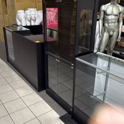 Wall Case With Led Lights Assembled And New 