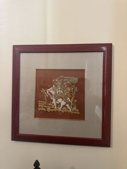 Warriors and Elephants Battle Batik on Silk