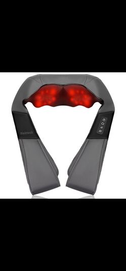 Nekteck Shiatsu Neck Massager with Heat for Pain Relief Deep Tissue