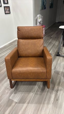 Leather rocking chair