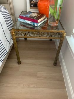 Brass and Glass side table