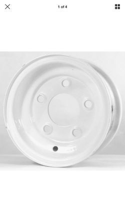 2-Pack eTrailer Rim 8X3.75 5 Lug On 4.5" Conventional White
