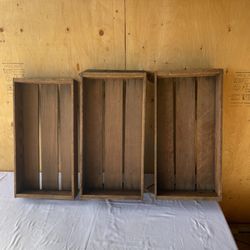 Re-Brown Wooden Flower Plant Trays