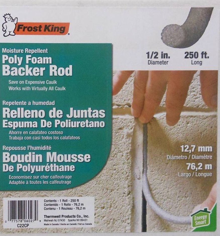 Frost King 1/2" x 250' Grey Poly Foam Caulk Saver Contractor Pack - New!