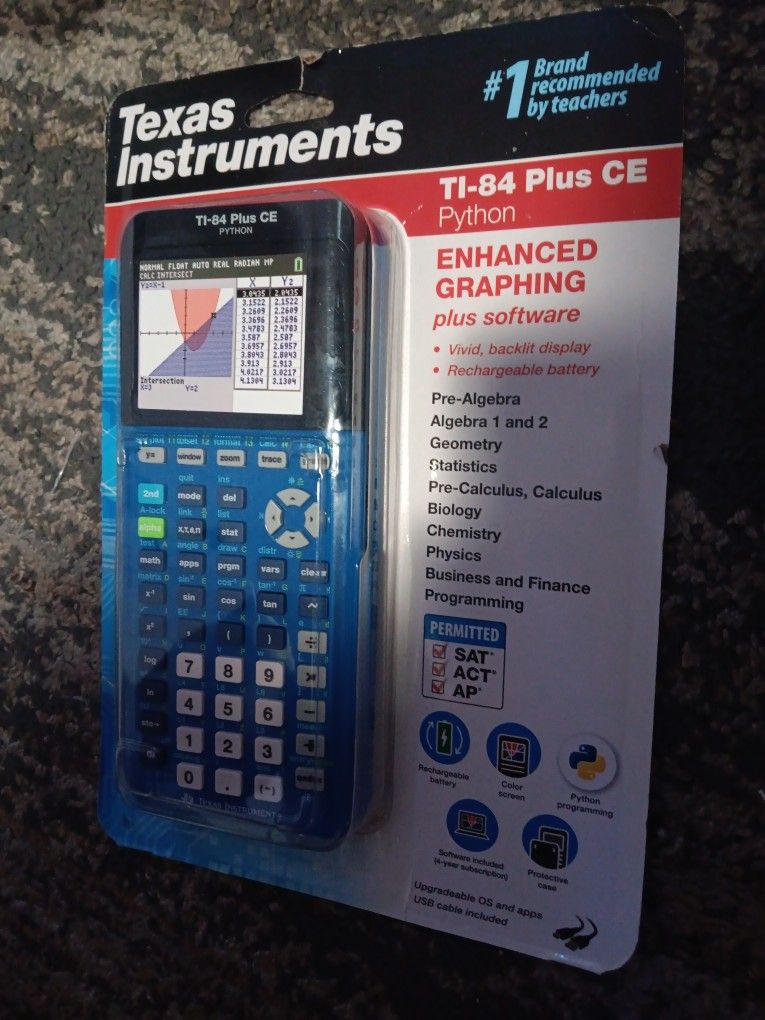 Ti-84+ CE Python Graphing Calculator (Msrp. $149.99+tax) Great Deal ...