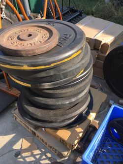 New and used bumper plates all sizes 10lb to 45lb