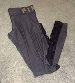 Women’s brand new large gray Victoria’s Secret pink leggings