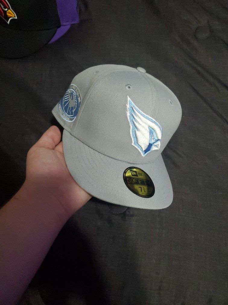 Arizona Cardinals New Era Cardinals Stadium Inaugural Season Sky Blue Undervisor 59FIFTY Fitted Hat - Gray
