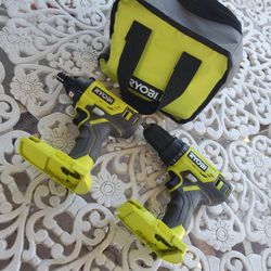 Ryobi Impact And Drill Set