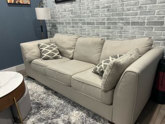 Ashley 3-seats sofa, deep seating, beige
