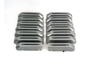Grille Trim Covers Compatible with Ford F-150 XL/XLT 2021-2023 - Transform Black to carbonized gray metallic grille