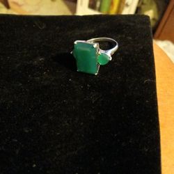 Beautiful Gem Stone Sterling Silver Ring