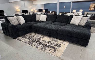Ashley Black midnight madness cloud sectional sofa couch