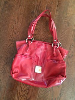 Red leather tinganello purse