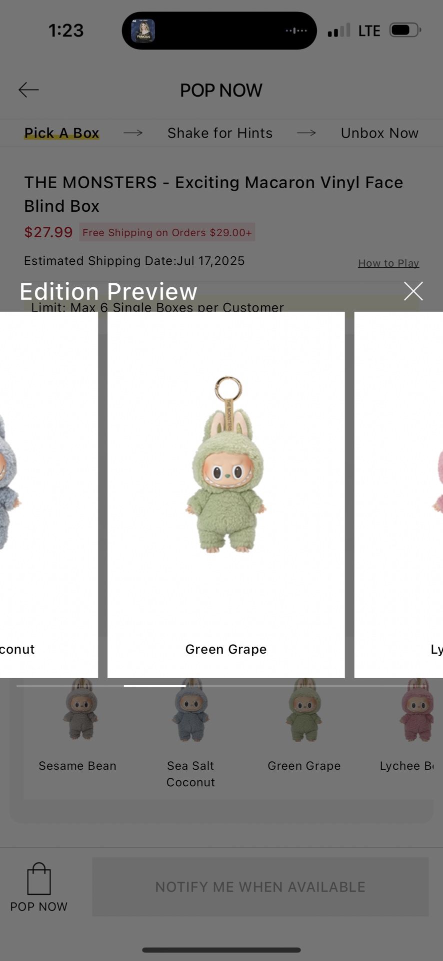 Labubu Exciting Macaron
