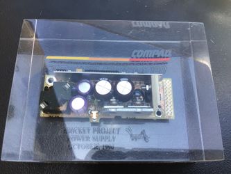 Vintage Compaq Computer Corporation glass block pc chip Deskpro 386 Portable Presario Antique