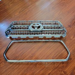 2016 2017 2018 2019 Toyota Tacoma Black Chrome Grille Insert w/ Trim Insert Ring Set Part# 206 OEM 53114-04170